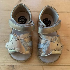 Livie & Luca gold unicorn sandals